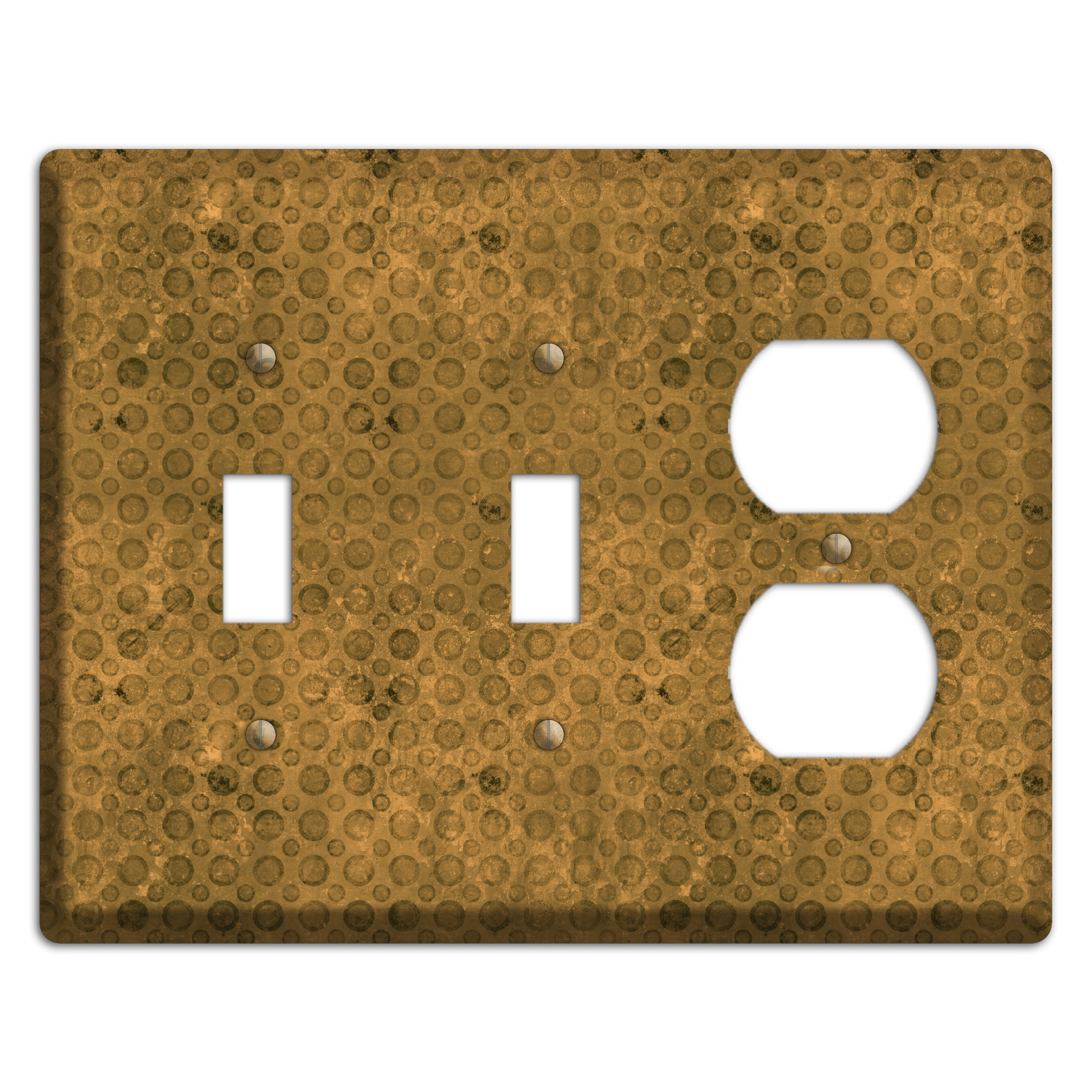Mustard Circles 2 Toggle / Duplex Wallplate