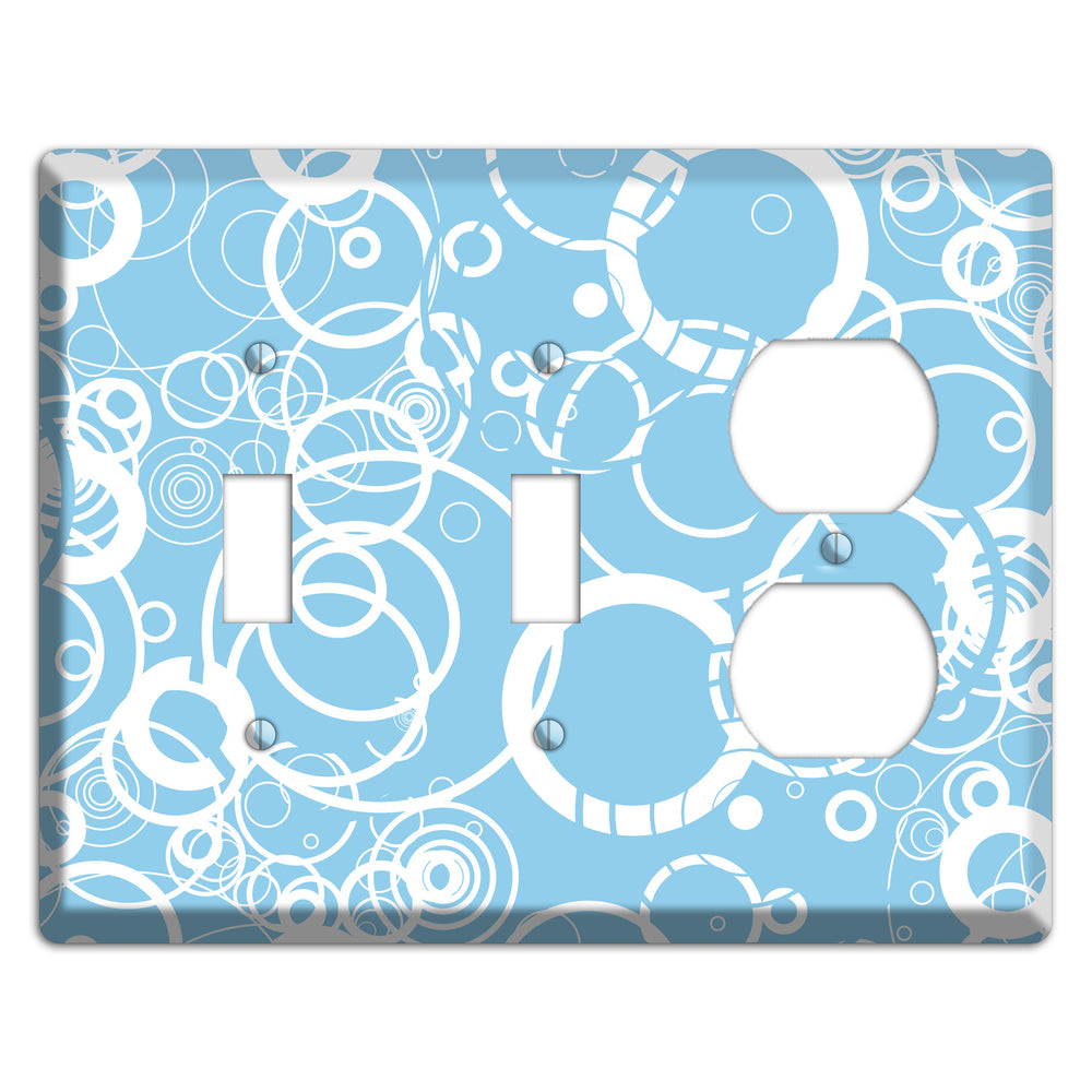 Light Blue Circles 2 Toggle / Duplex Wallplate