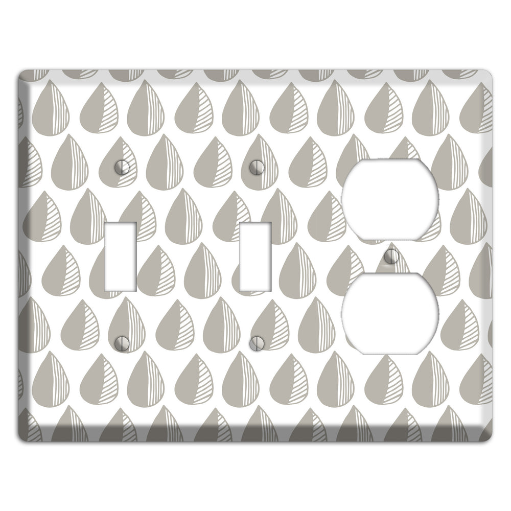 Simple Scandanavian Style MM 2 Toggle / Duplex Wallplate
