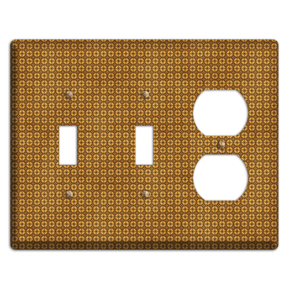 Multi Maroon Orange Arabesque 2 Toggle / Duplex Wallplate