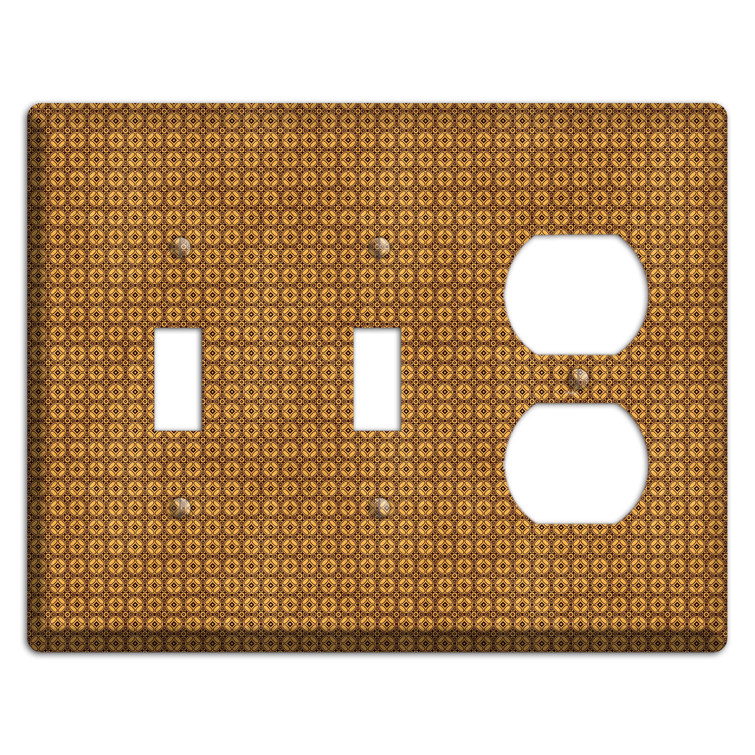 Multi Maroon Orange Arabesque 2 Toggle / Duplex Wallplate