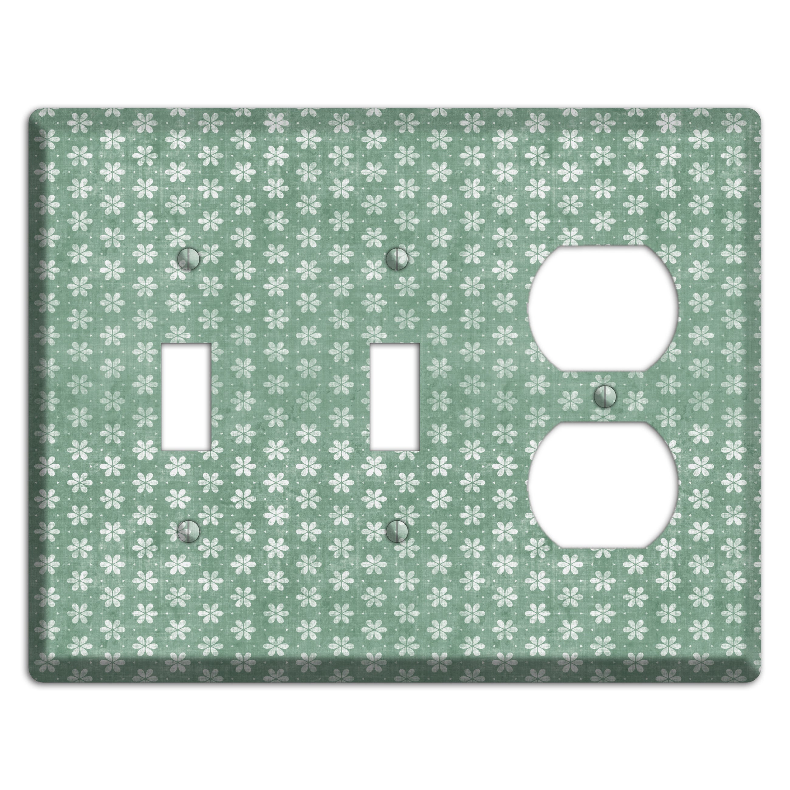 Mustard Grunge Floral Contour 2 Toggle / Duplex Wallplate