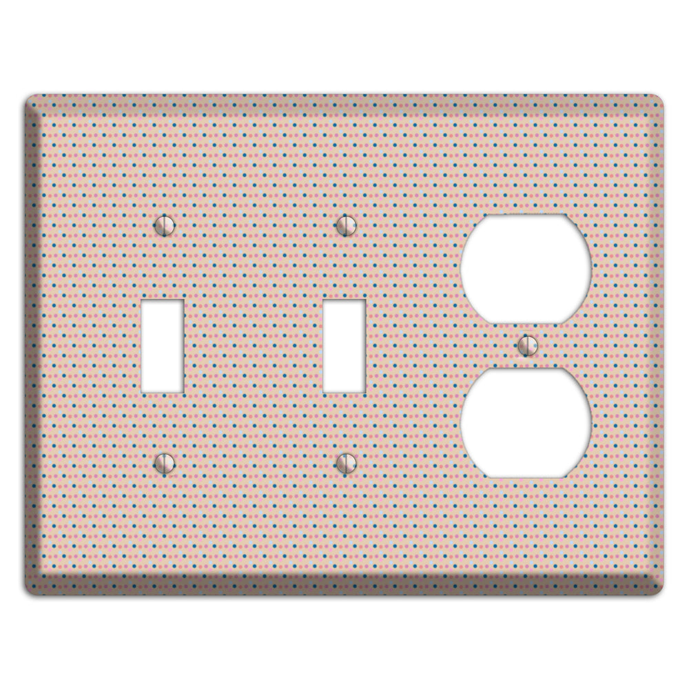 Multi Dusty Pink Tiny Dots 2 Toggle / Duplex Wallplate