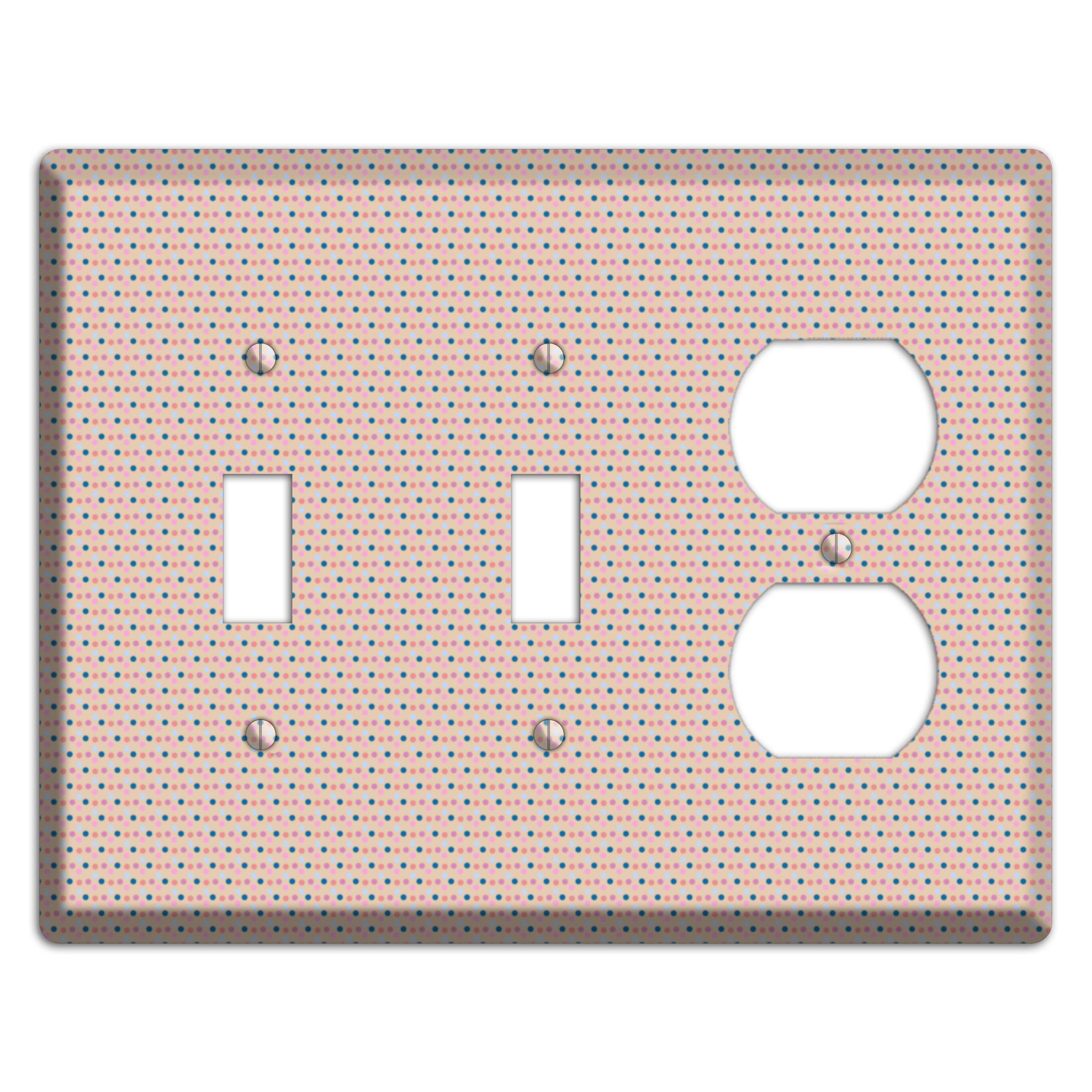 Multi Dusty Pink Tiny Dots 2 Toggle / Duplex Wallplate
