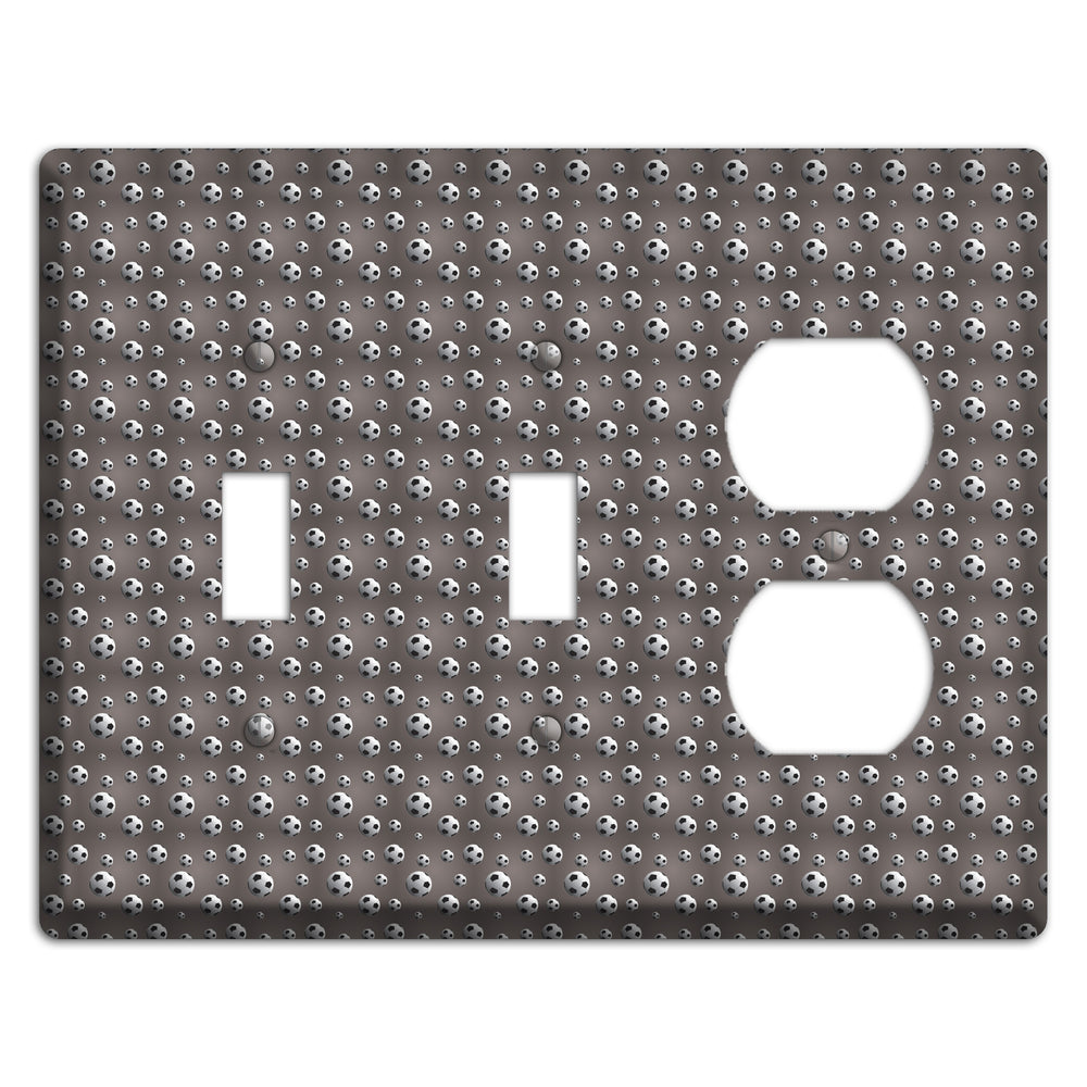 Grey with Soccer Balls 2 Toggle / Duplex Wallplate