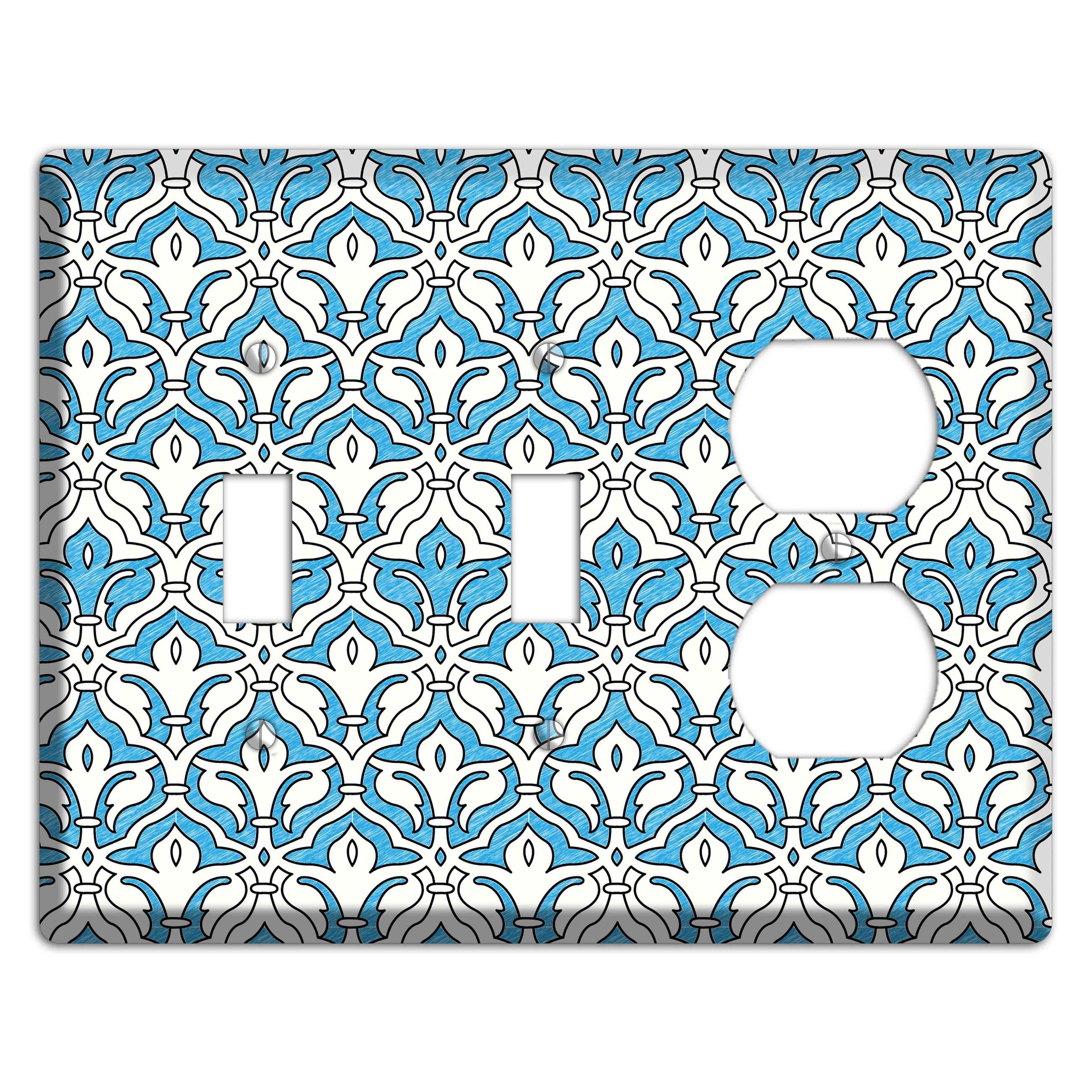 Blue Scallop Tapestry 2 Toggle / Duplex Wallplate