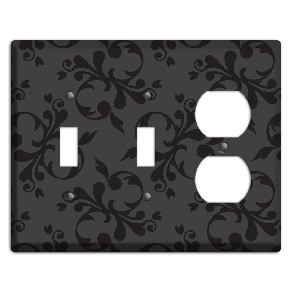 Grey Victorian Toile 2 Toggle / Duplex Wallplate