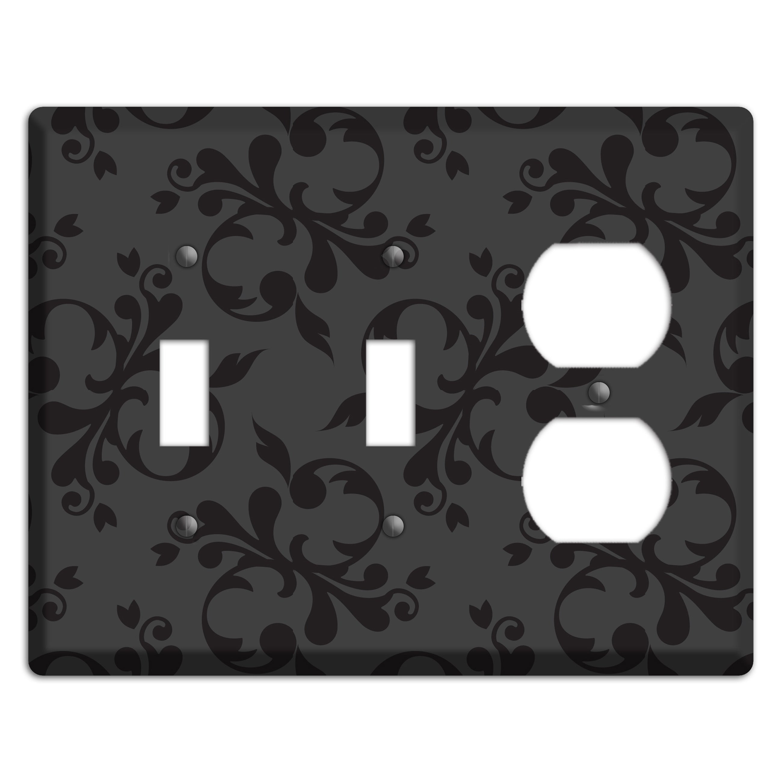 Grey Victorian Toile 2 Toggle / Duplex Wallplate
