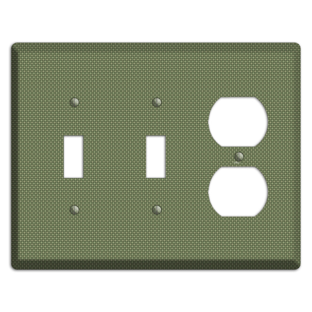 Multi Green Tiny Checkered Circles 2 Toggle / Duplex Wallplate