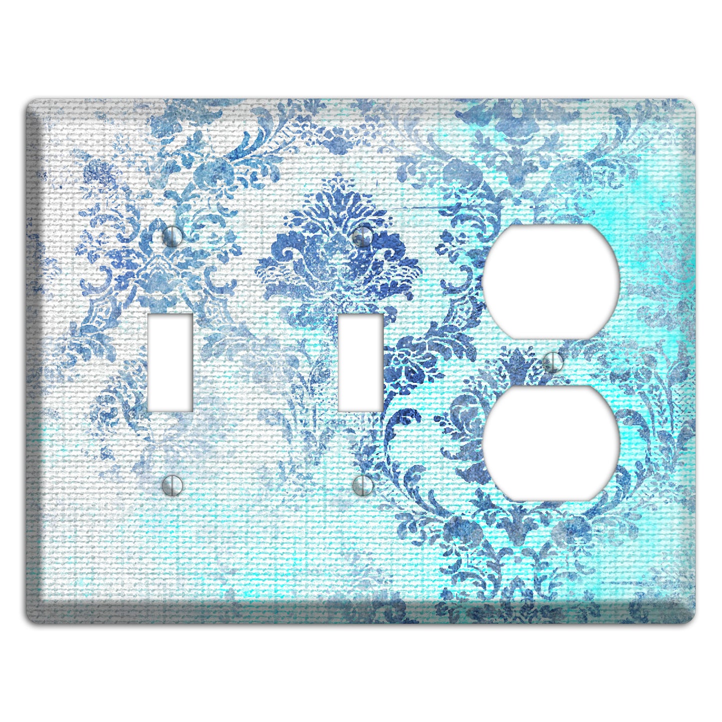 Ice Cold Whimsical Damask 2 Toggle / Duplex Wallplate