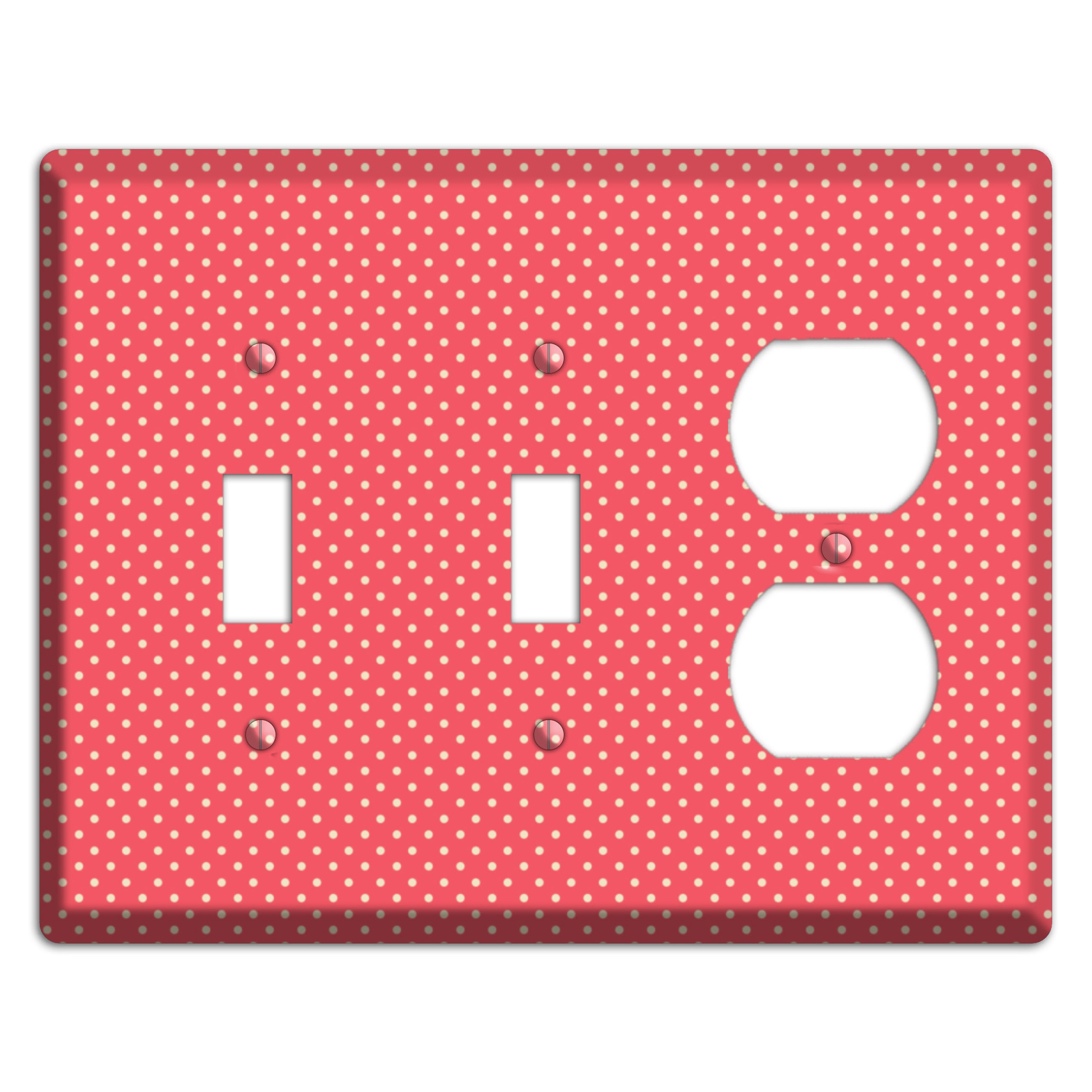 Multi Pink Tiny Polka Dots 2 Toggle / Duplex Wallplate