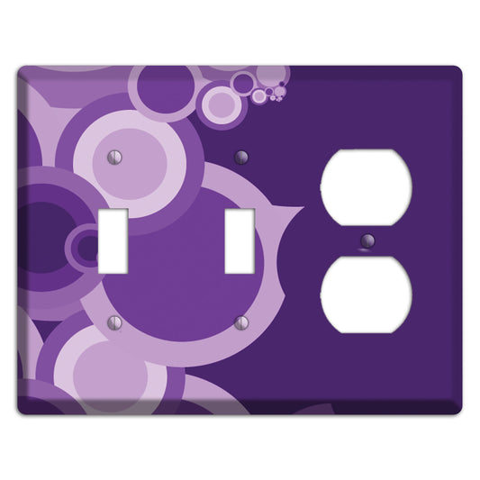 Purple Circles 2 Toggle / Duplex Wallplate