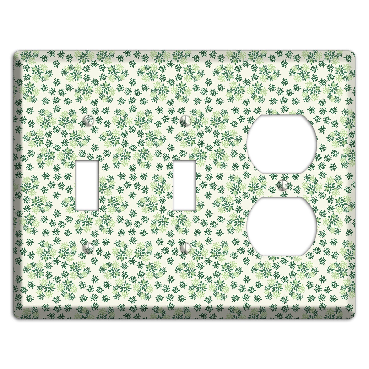 Multi Green Calico 2 Toggle / Duplex Wallplate