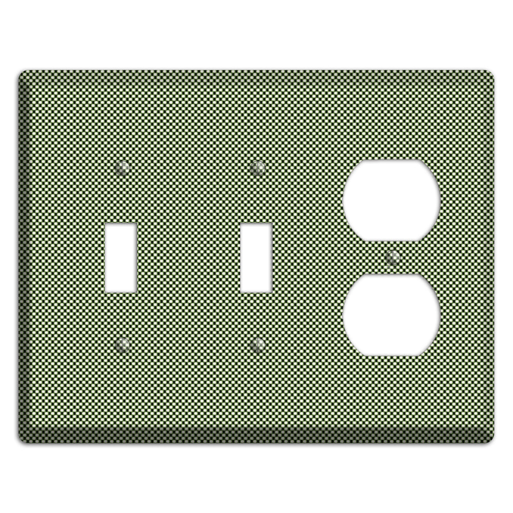 Green Tiny Check 2 Toggle / Duplex Wallplate