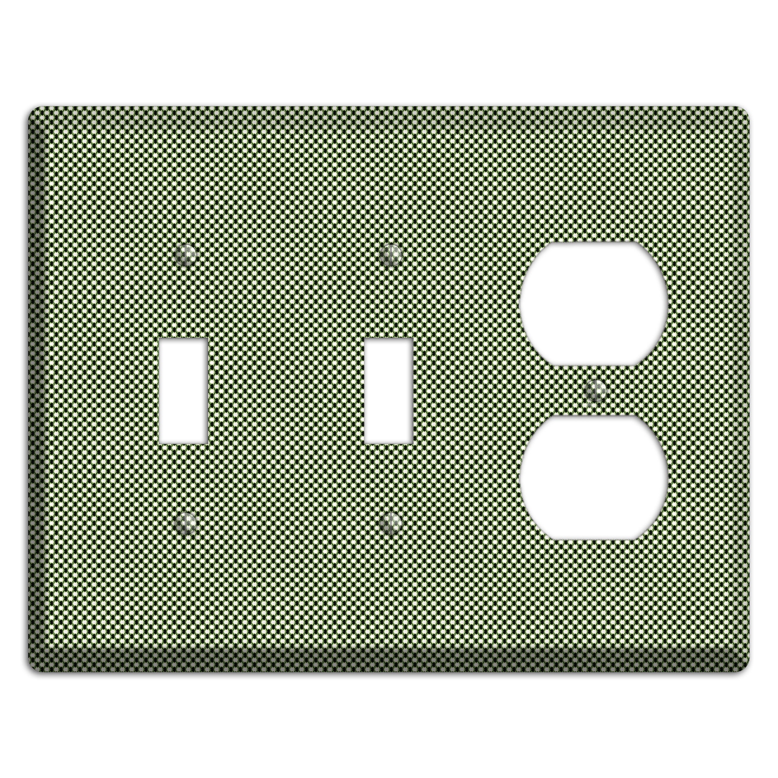 Green Tiny Check 2 Toggle / Duplex Wallplate