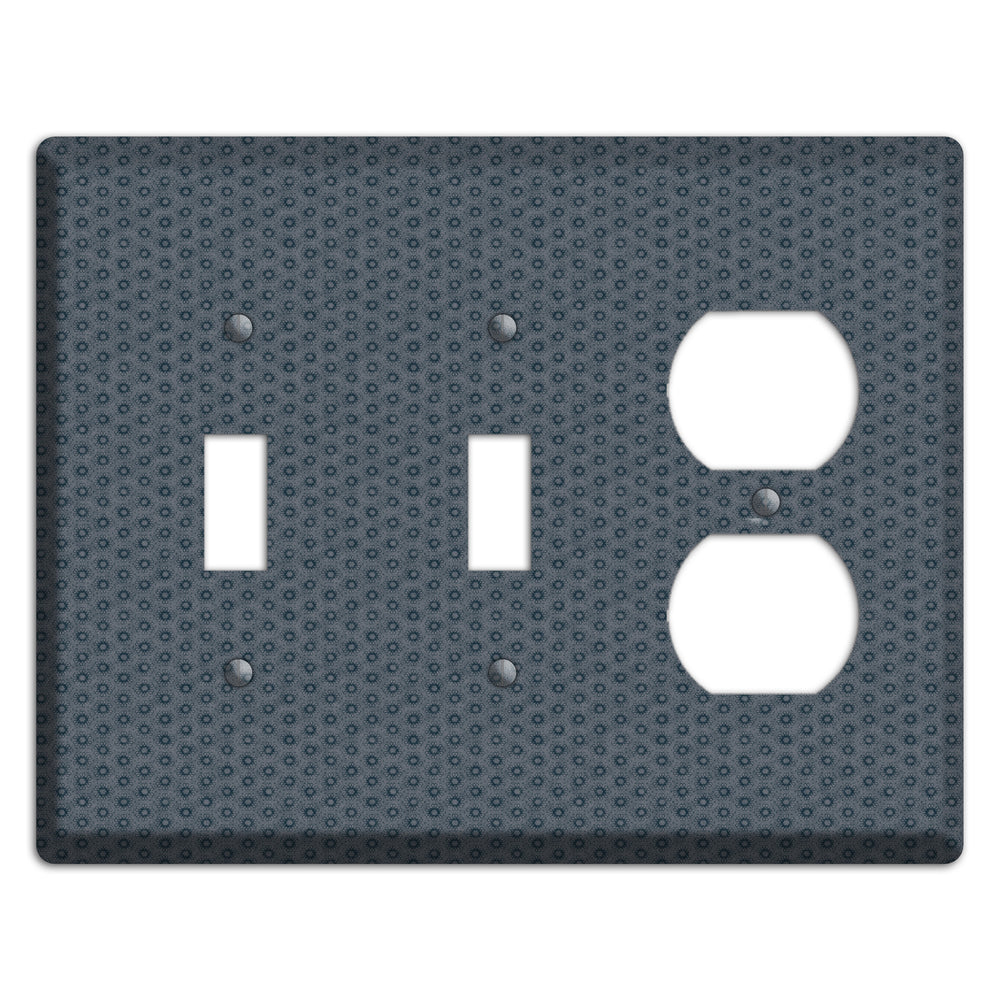 Blue Grey Foulard 2 Toggle / Duplex Wallplate