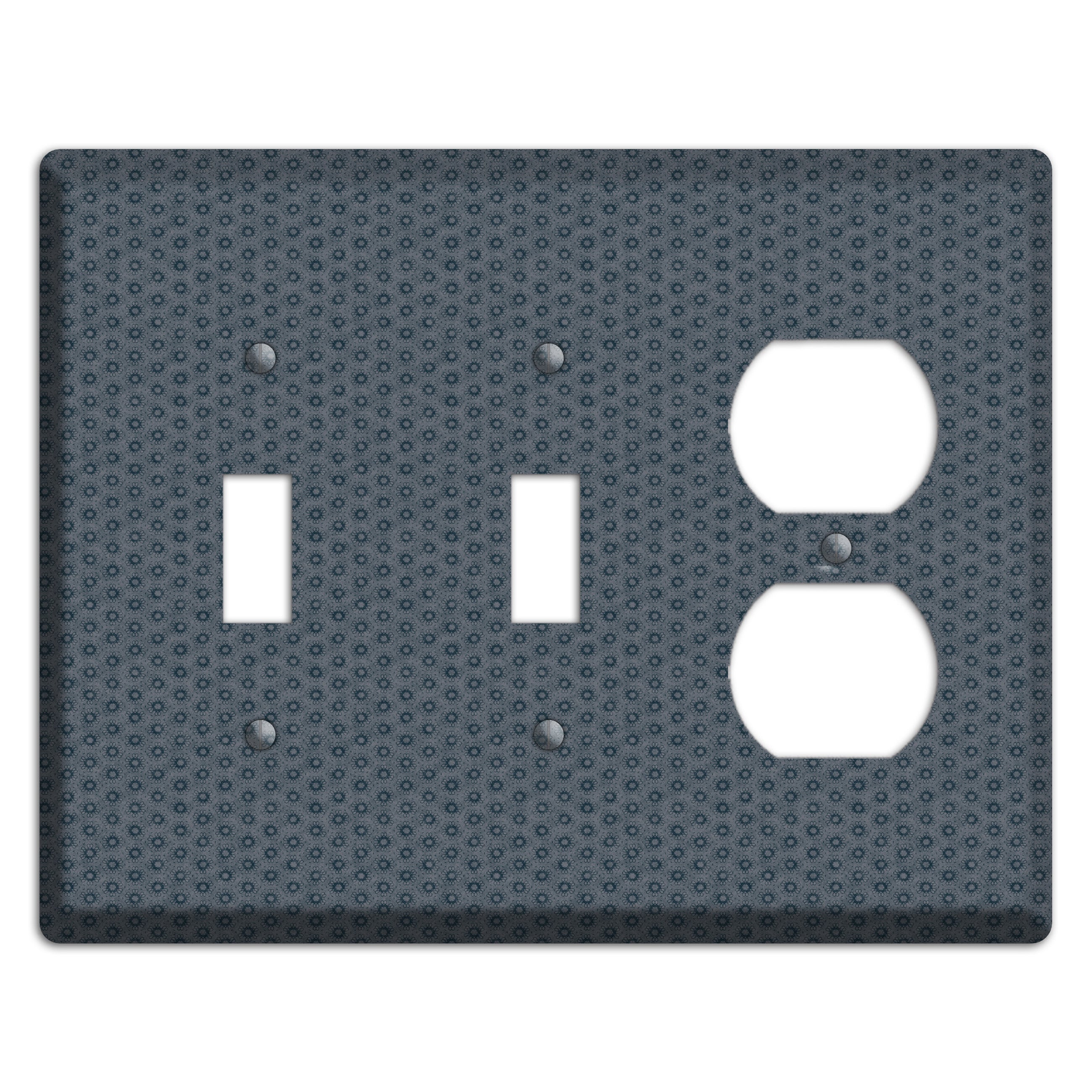 Blue Grey Foulard 2 Toggle / Duplex Wallplate