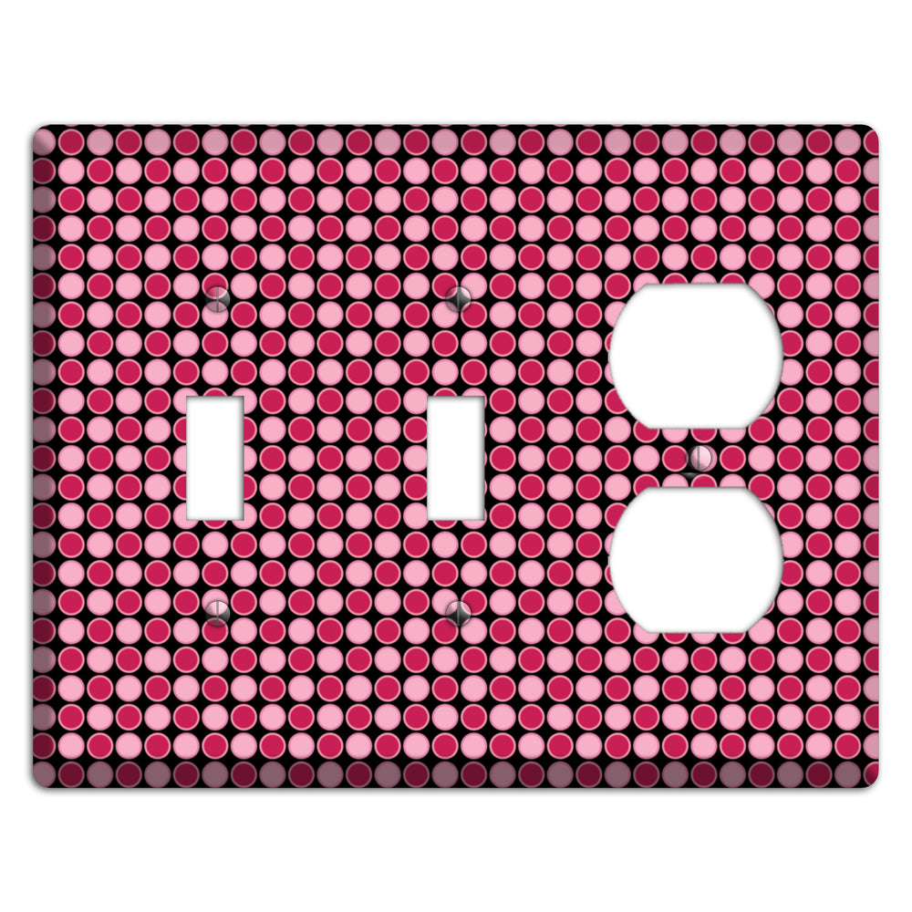Fuschia and Pink Tiled Dots 2 Toggle / Duplex Wallplate