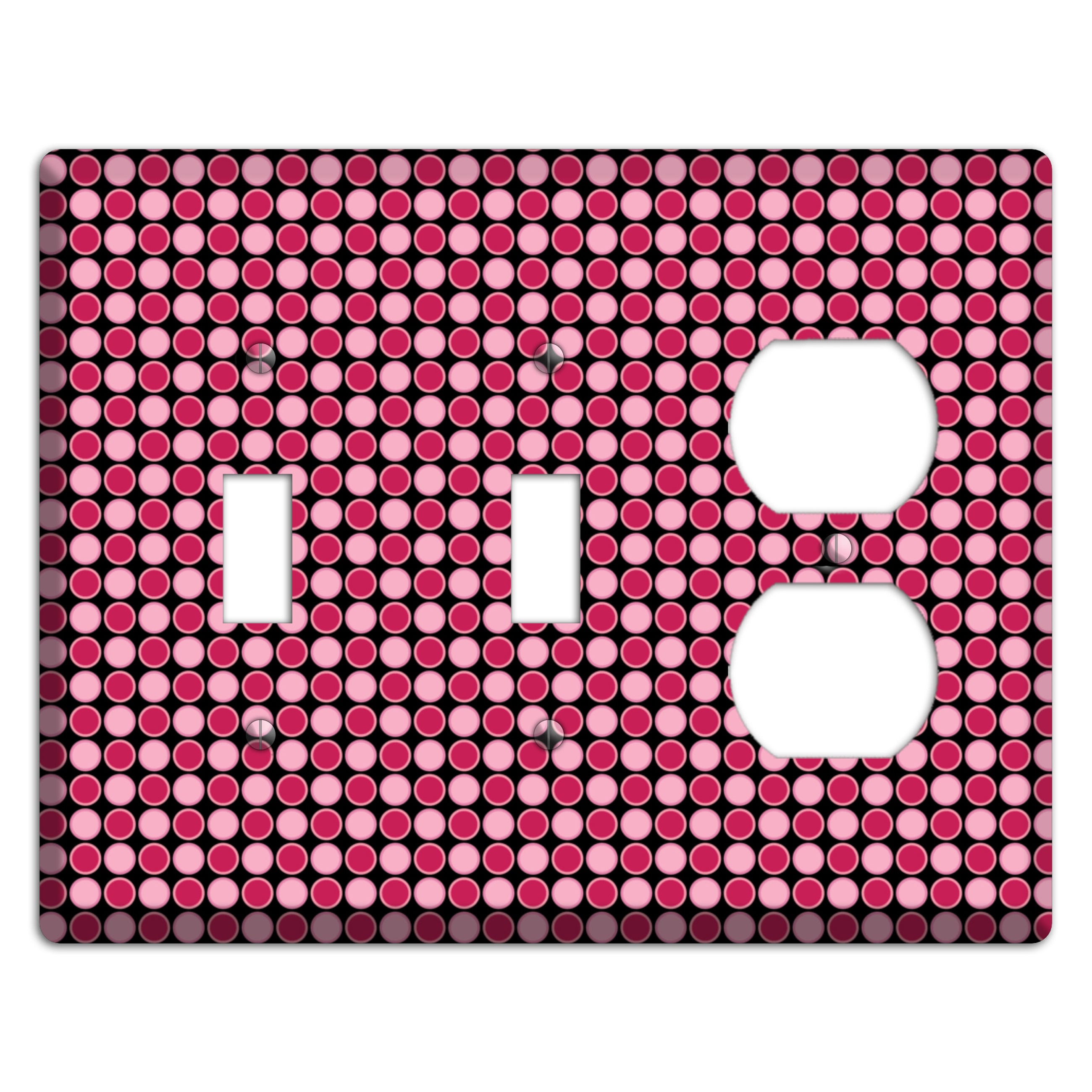 Fuschia and Pink Tiled Dots 2 Toggle / Duplex Wallplate