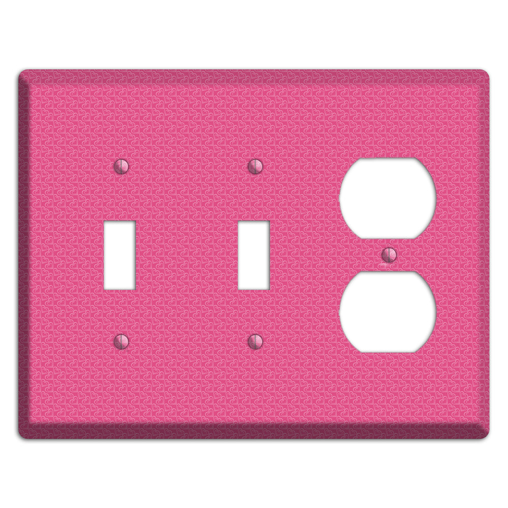 Tiny Pink Hearts 2 Toggle / Duplex Wallplate