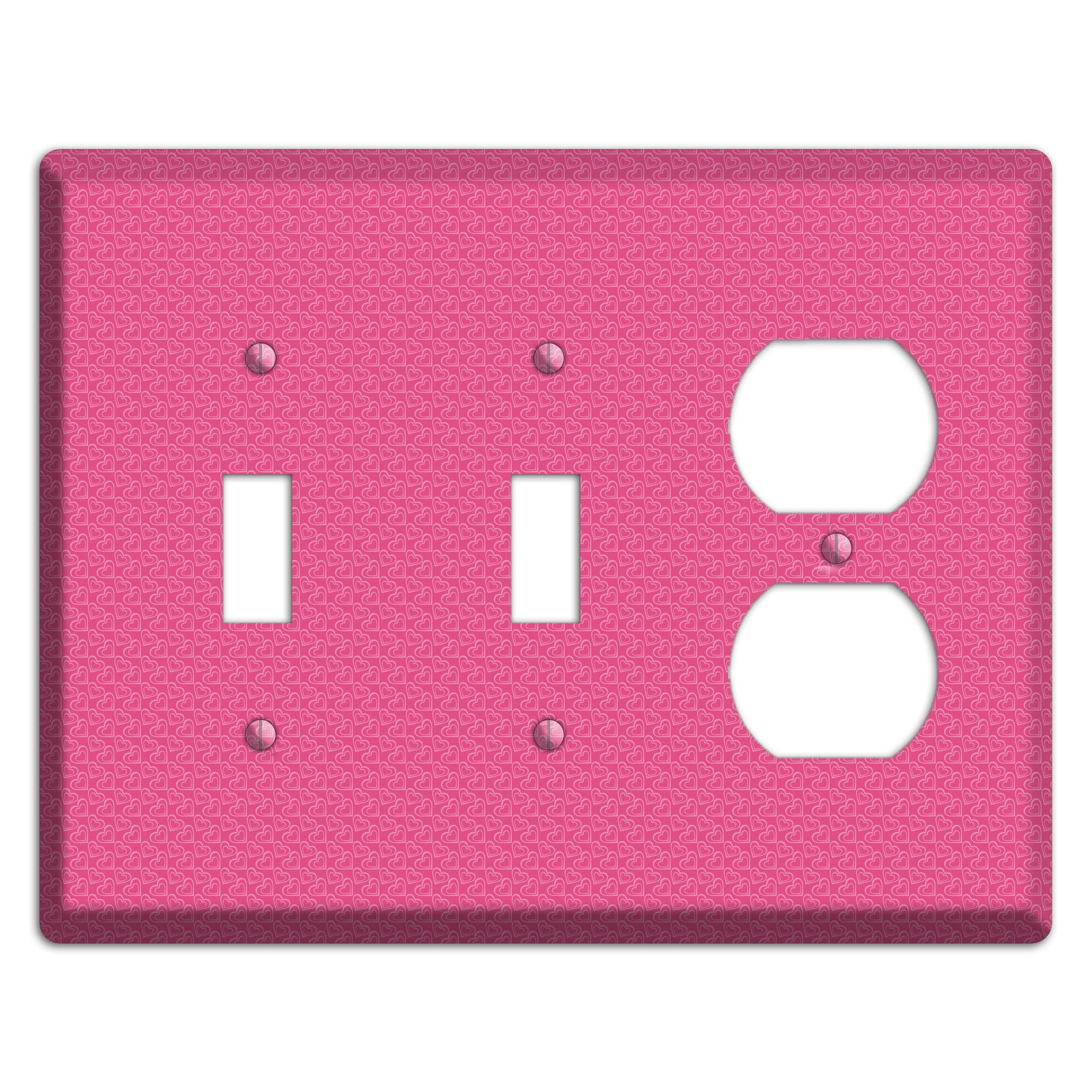 Tiny Pink Hearts 2 Toggle / Duplex Wallplate