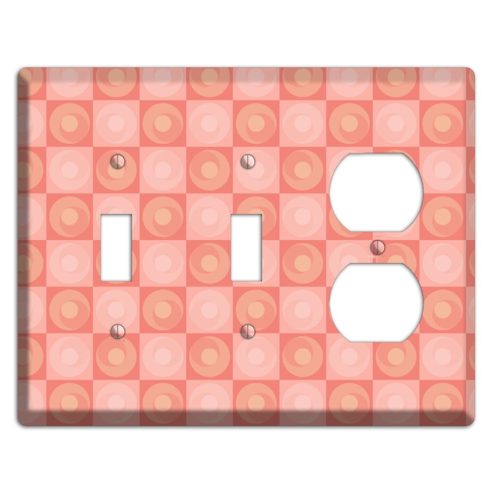 Pink Tiled Circles 2 Toggle / Duplex Wallplate