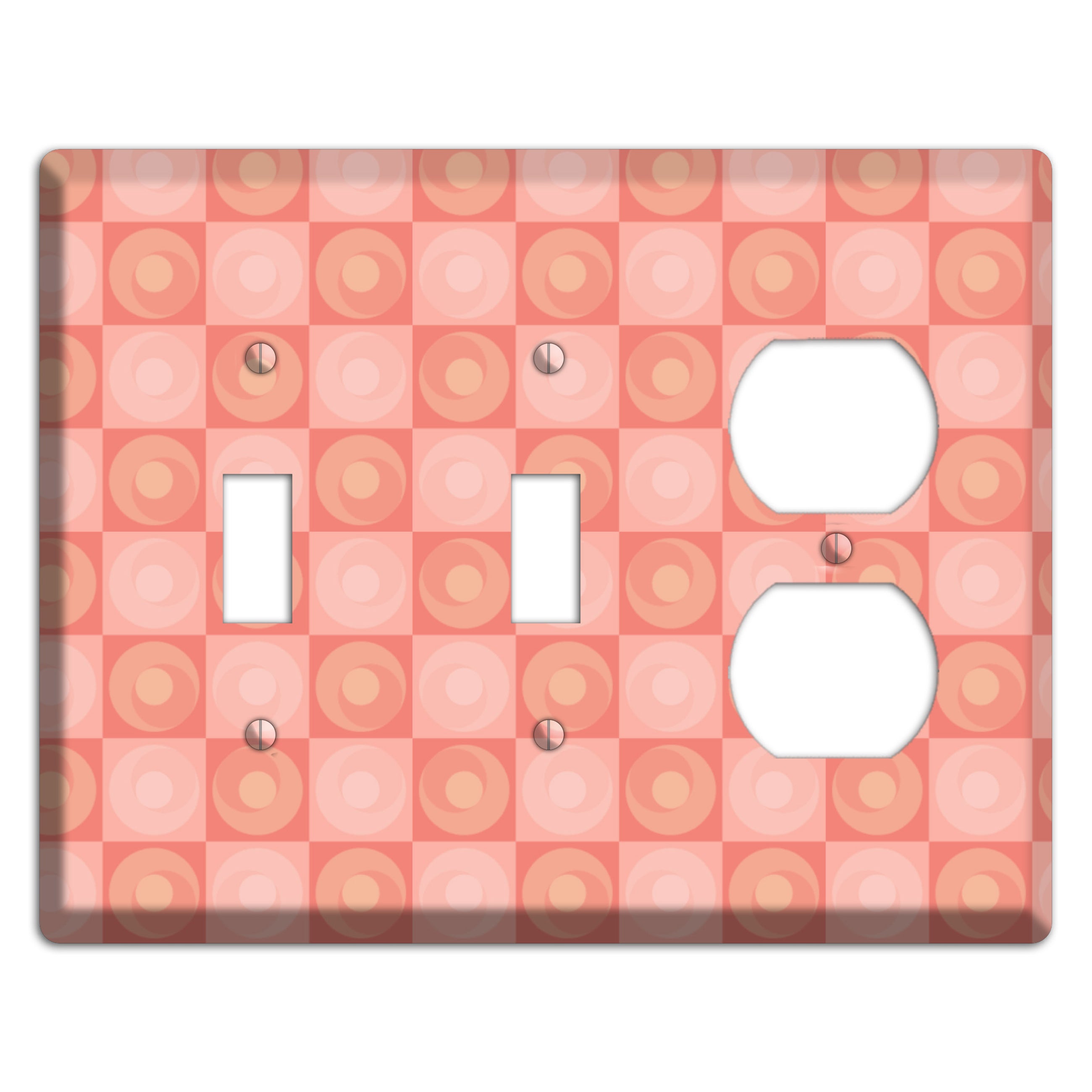 Pink Tiled Circles 2 Toggle / Duplex Wallplate