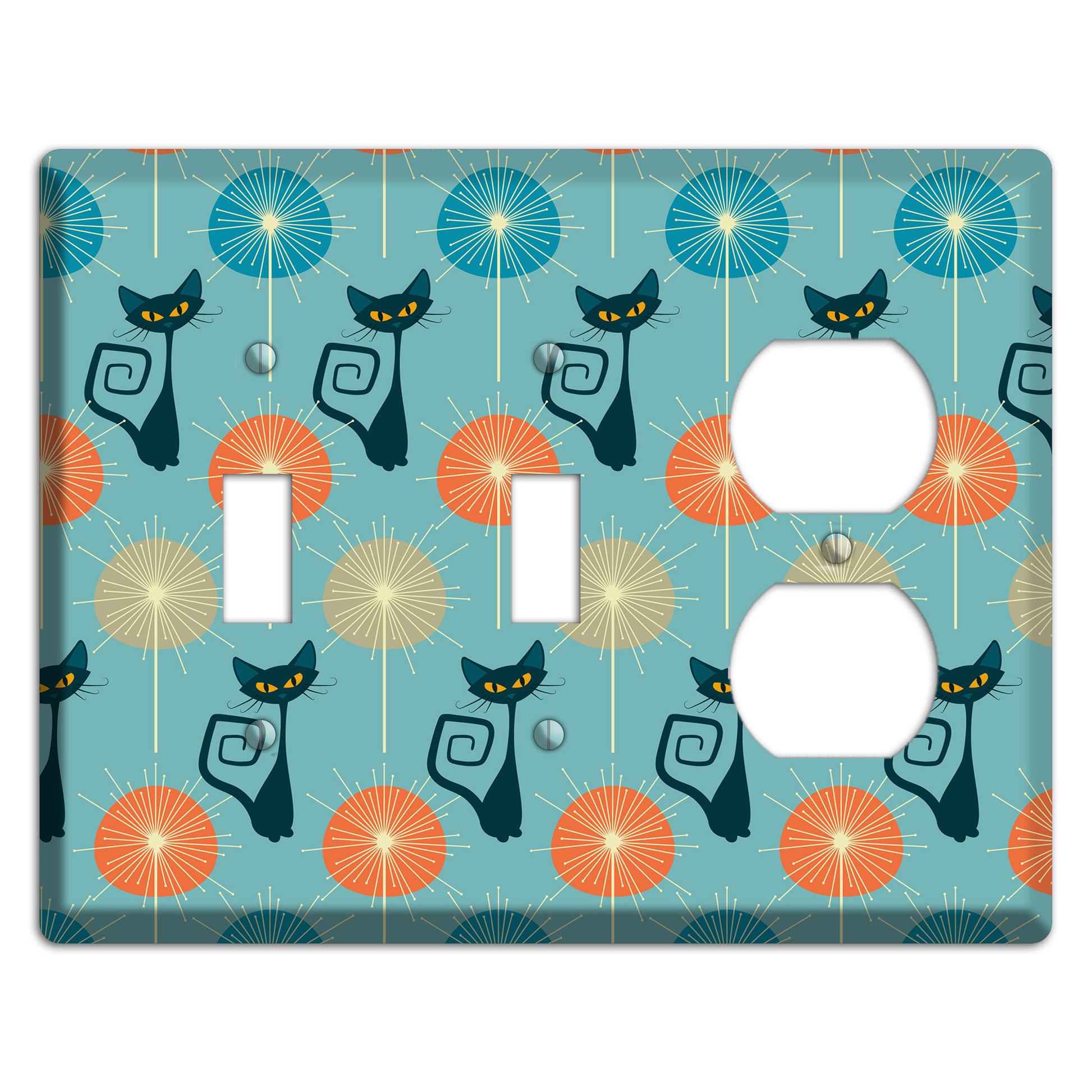 Atomic Burst Kitties 2 Toggle / Duplex Wallplate