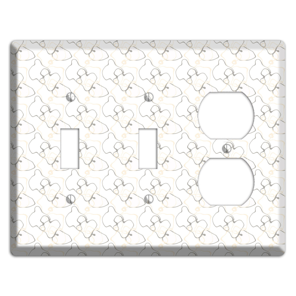 White with Irregular Circles 2 Toggle / Duplex Wallplate