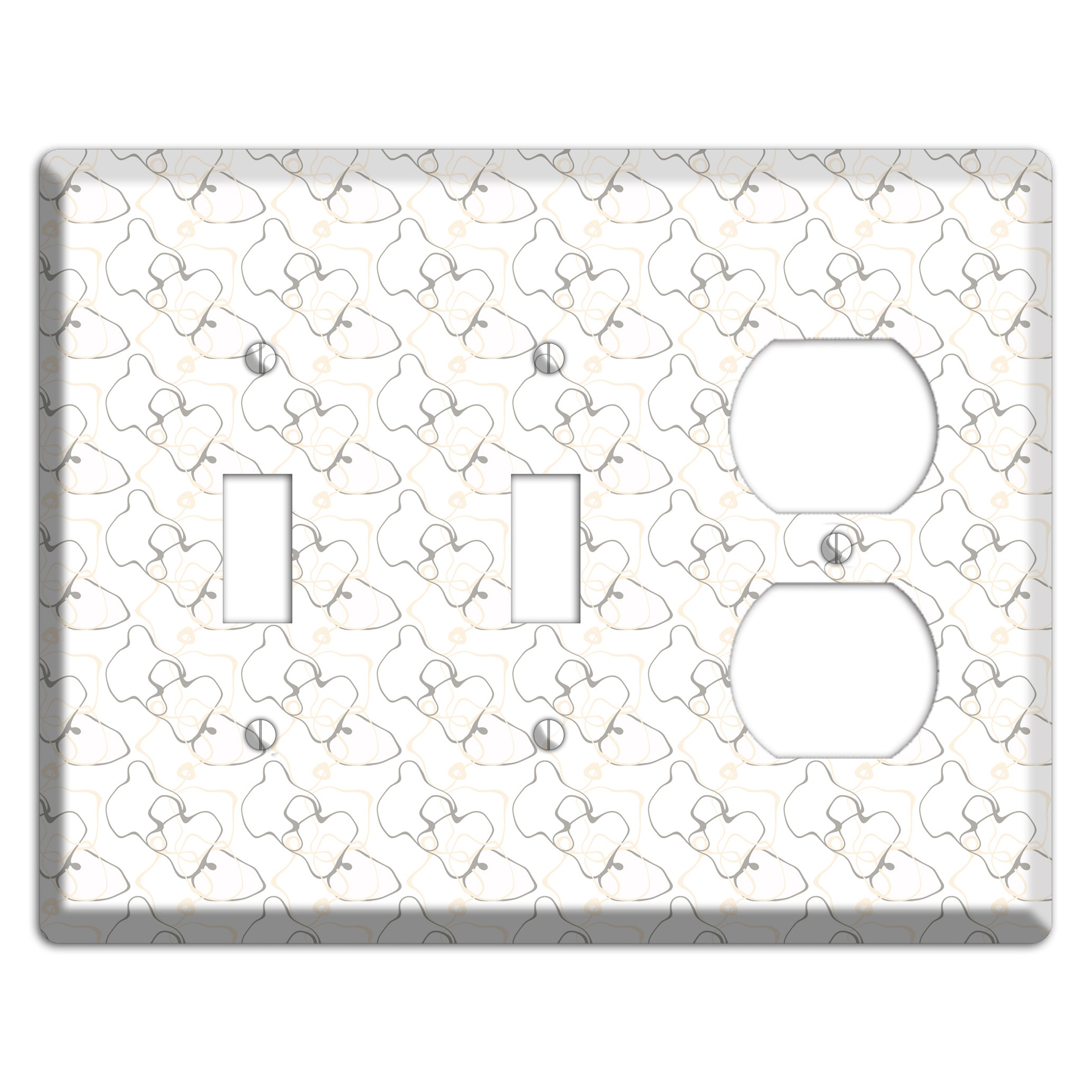 White with Irregular Circles 2 Toggle / Duplex Wallplate