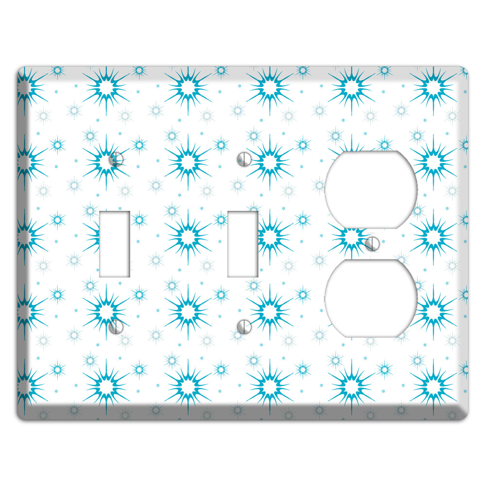 Blue Retro Burst 2 Toggle / Duplex Wallplate