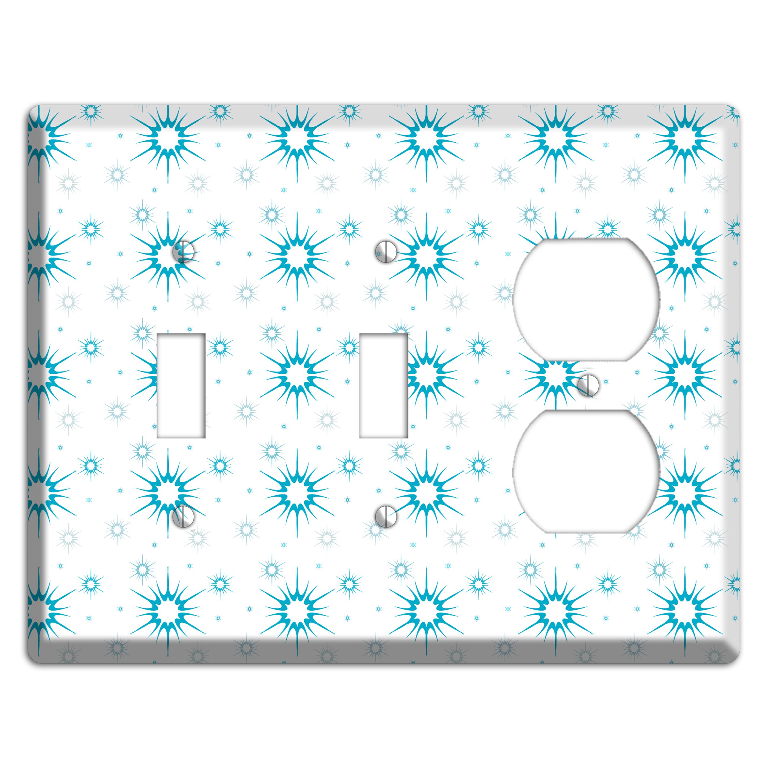 Blue Retro Burst 2 Toggle / Duplex Wallplate