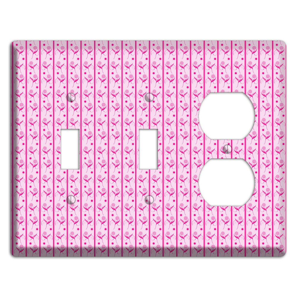 Pink Small Floral Pattern 2 Toggle / Duplex Wallplate