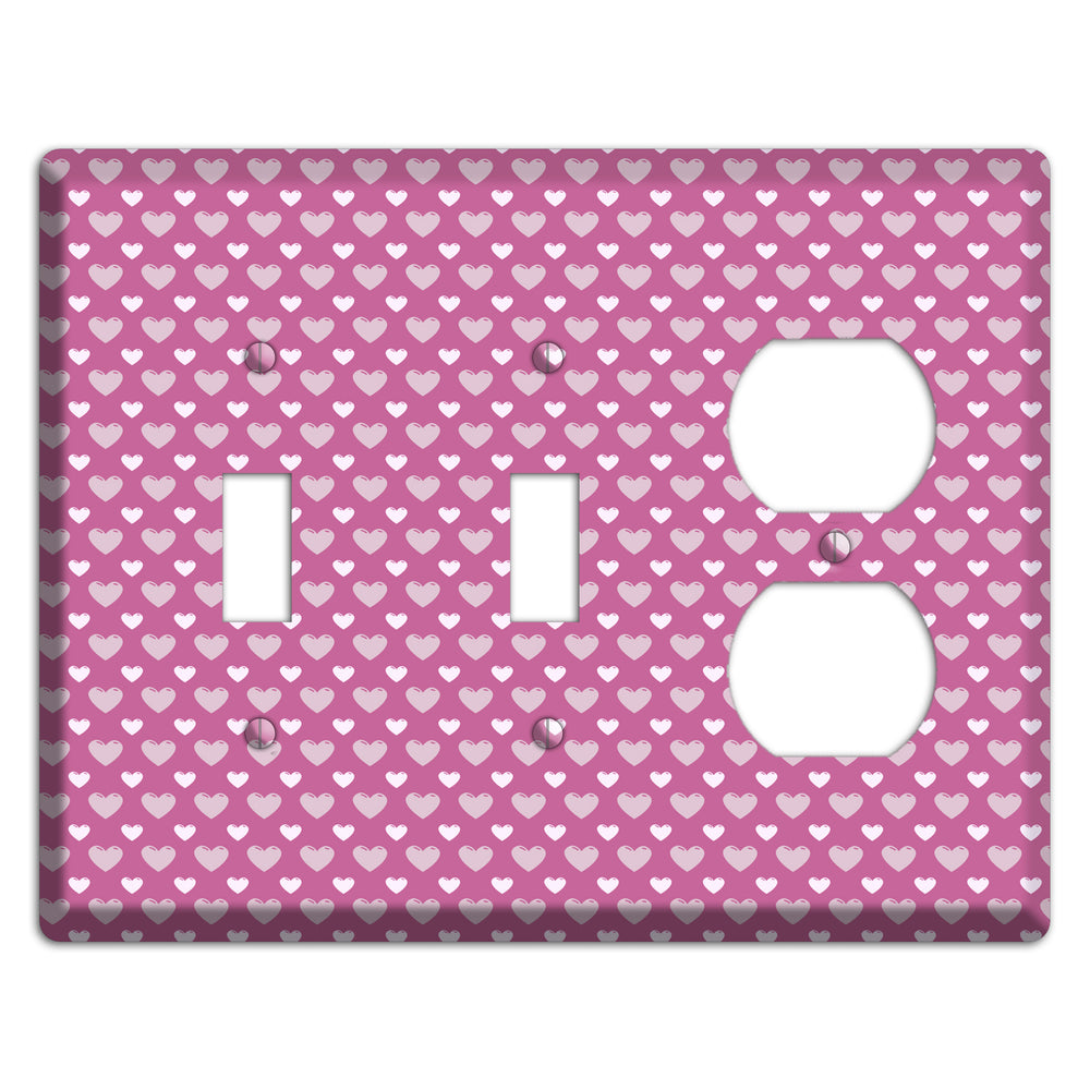 Tiled Small Hearts 2 Toggle / Duplex Wallplate