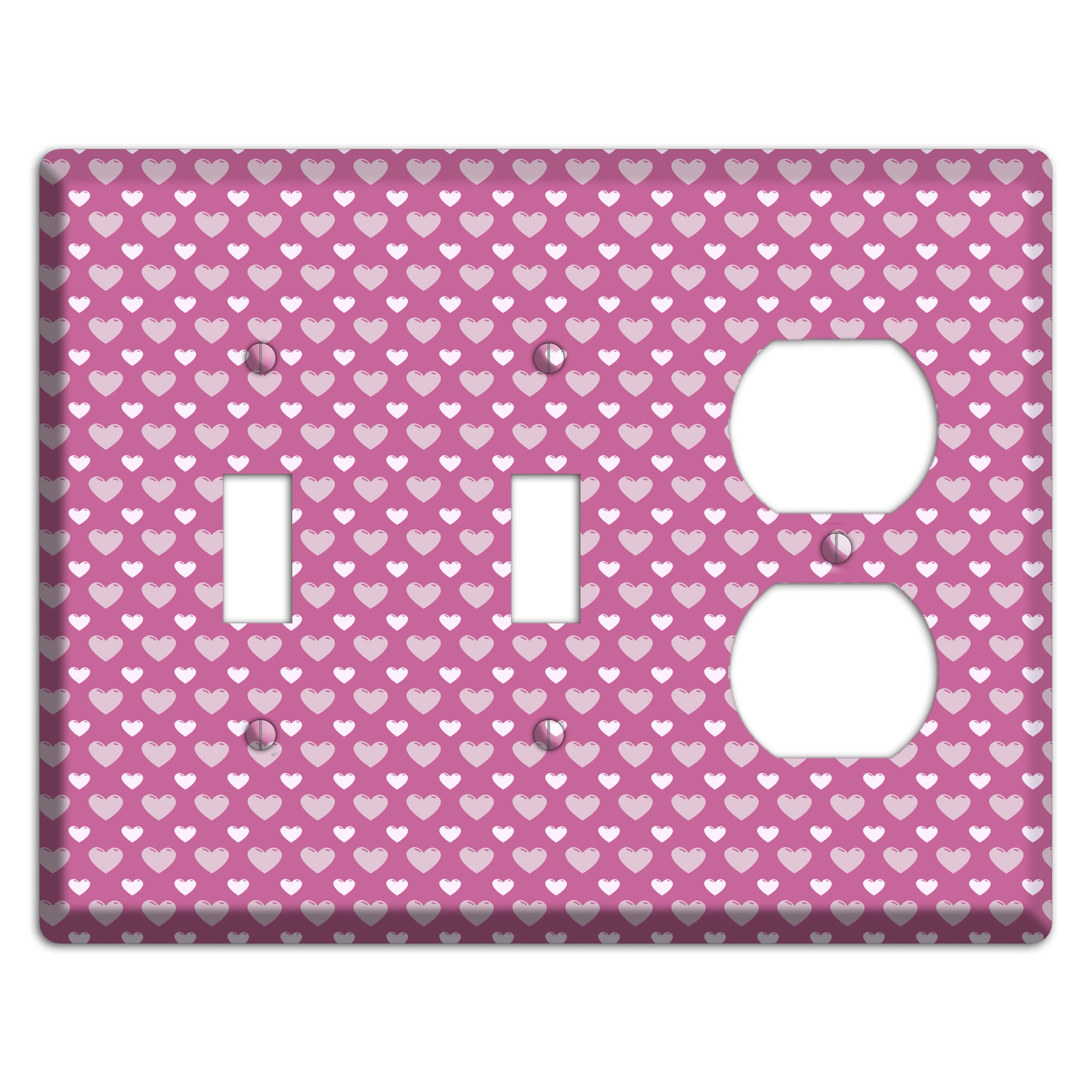Tiled Small Hearts 2 Toggle / Duplex Wallplate