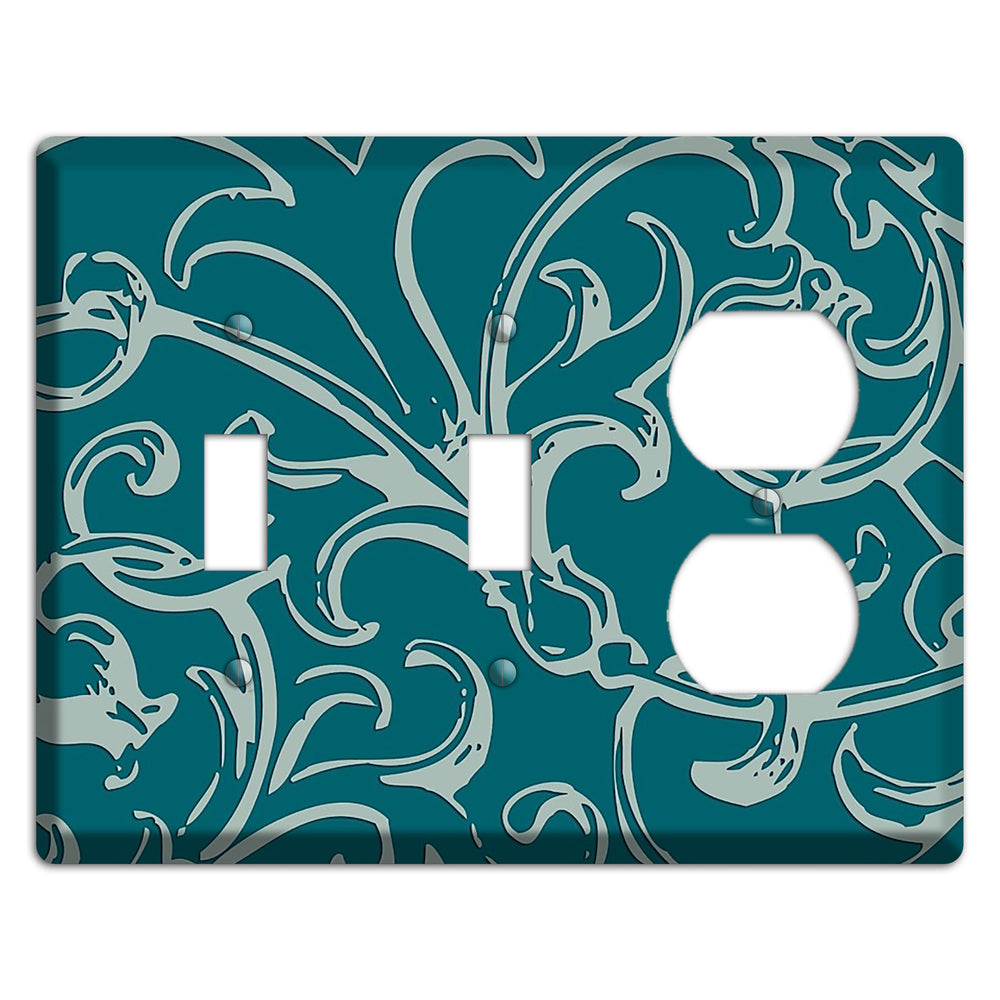 Victorian Teal 2 Toggle / Duplex Wallplate