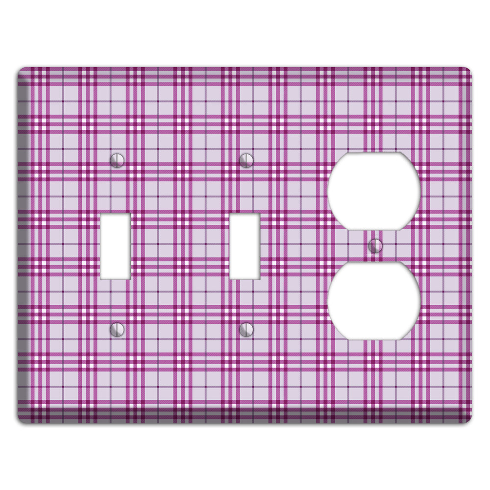 Purple Plaid 2 Toggle / Duplex Wallplate