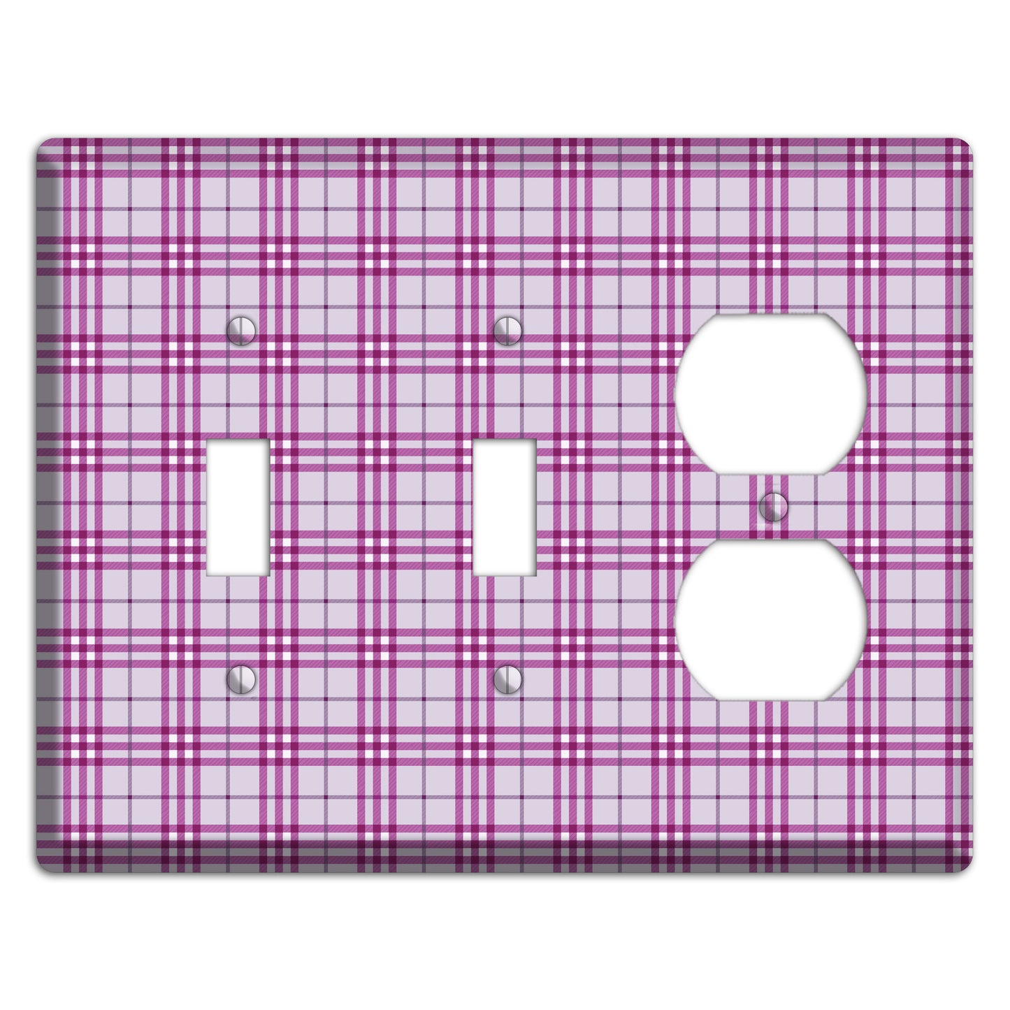 Purple Plaid 2 Toggle / Duplex Wallplate