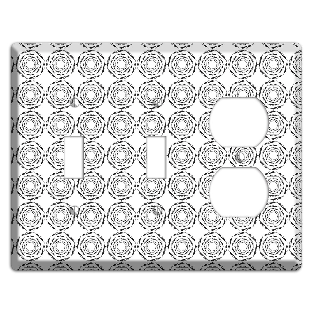 Hexagon Rotation Repeat 2 Toggle / Duplex Wallplate