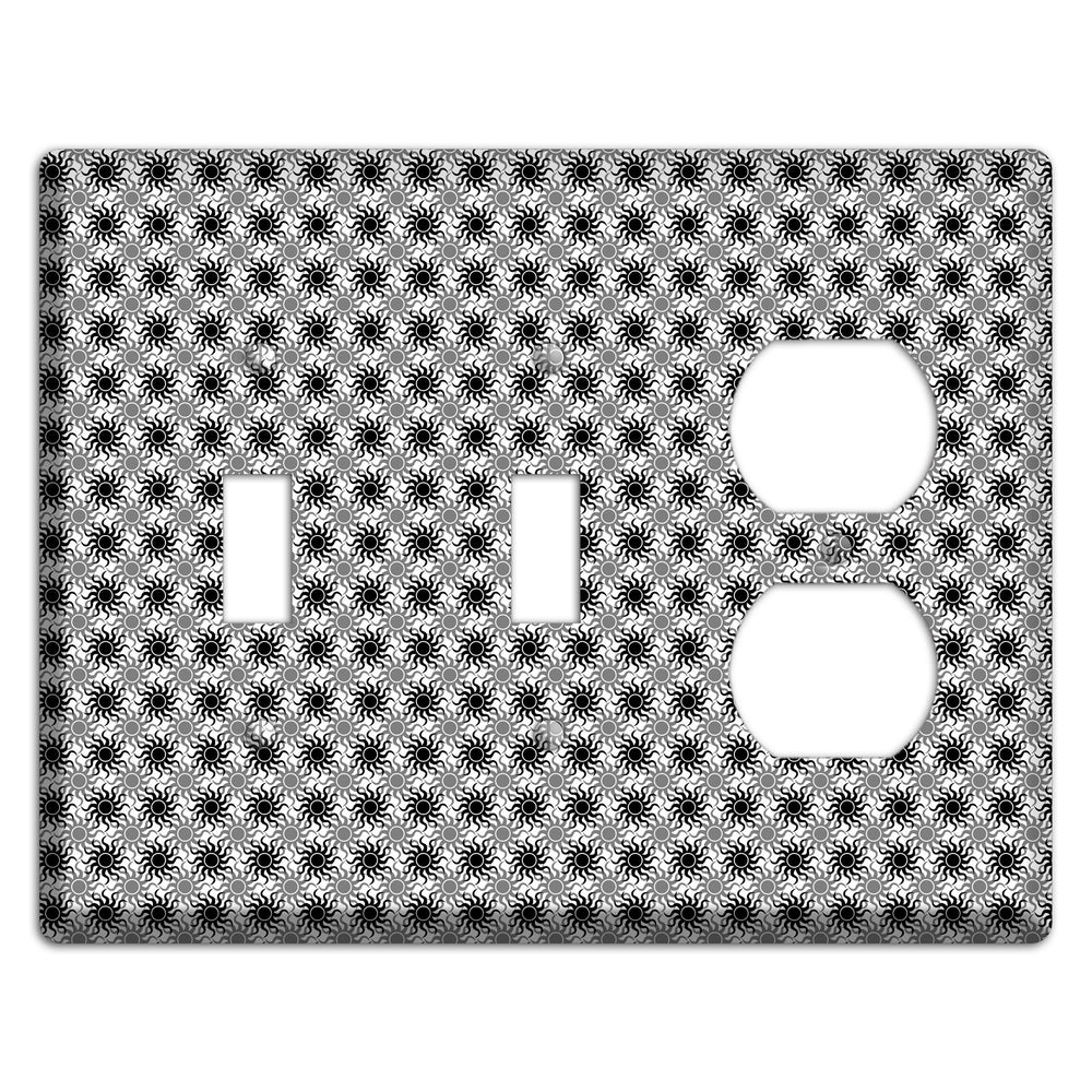Black and Grey Sun Contour 2 Toggle / Duplex Wallplate