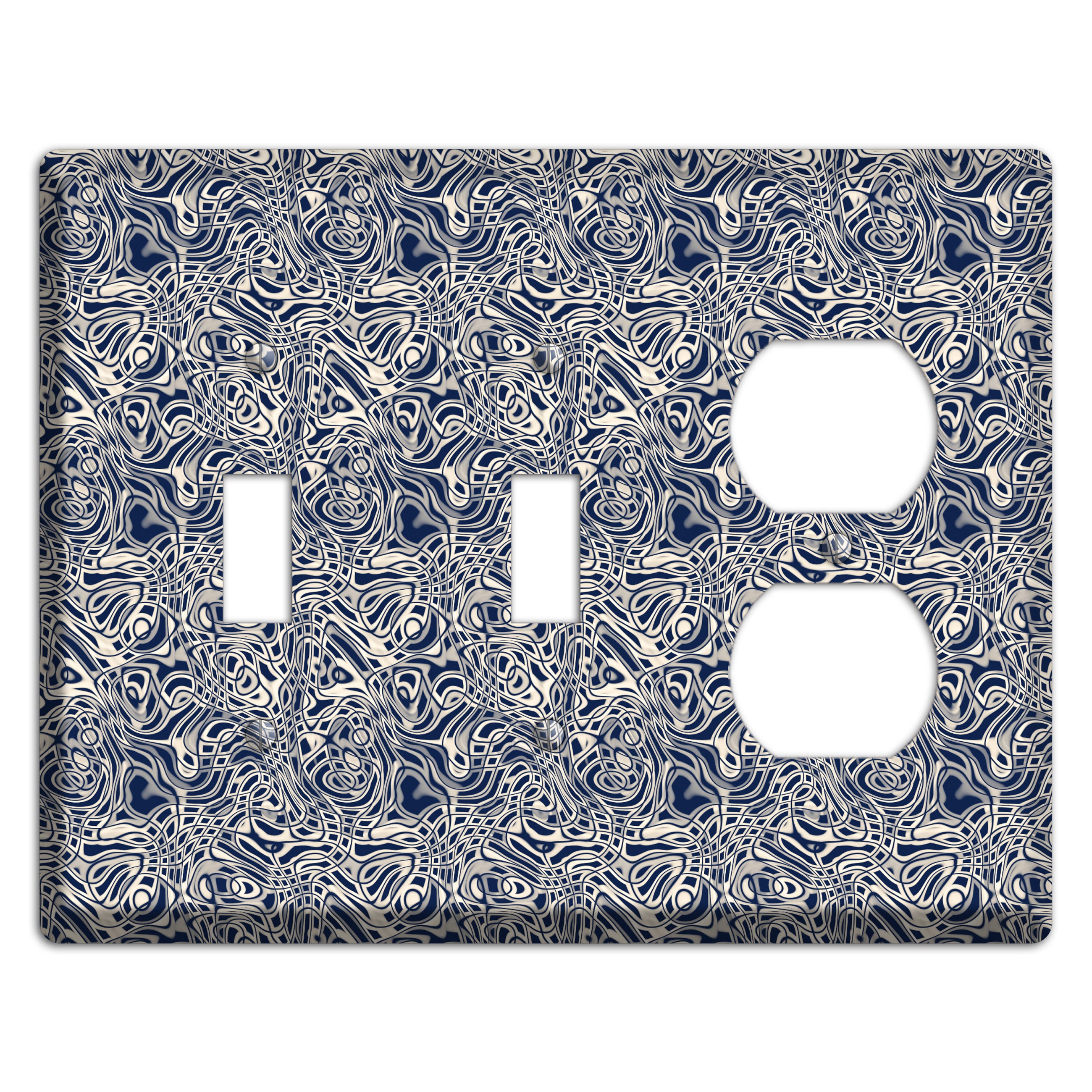 Blue Psychedelic Swirl 2 Toggle / Duplex Wallplate