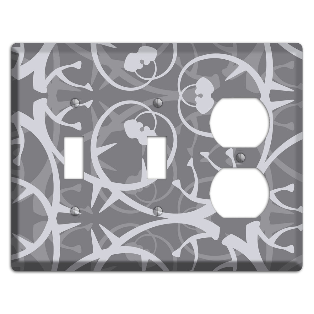 Grey Abstract Swirl 2 Toggle / Duplex Wallplate