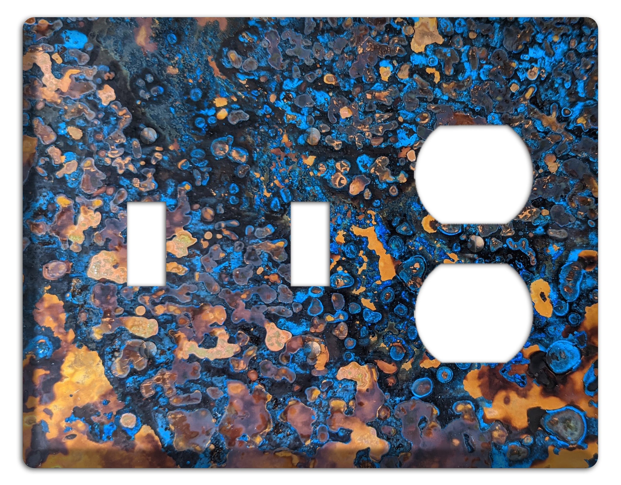 Copper Turquoise 2 Toggle / Duplex Outlet Cover Plate