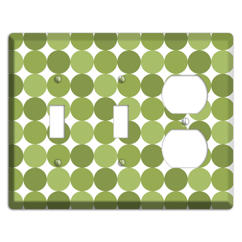 Multi Olive Tiled Dots 2 Toggle / Duplex Wallplate