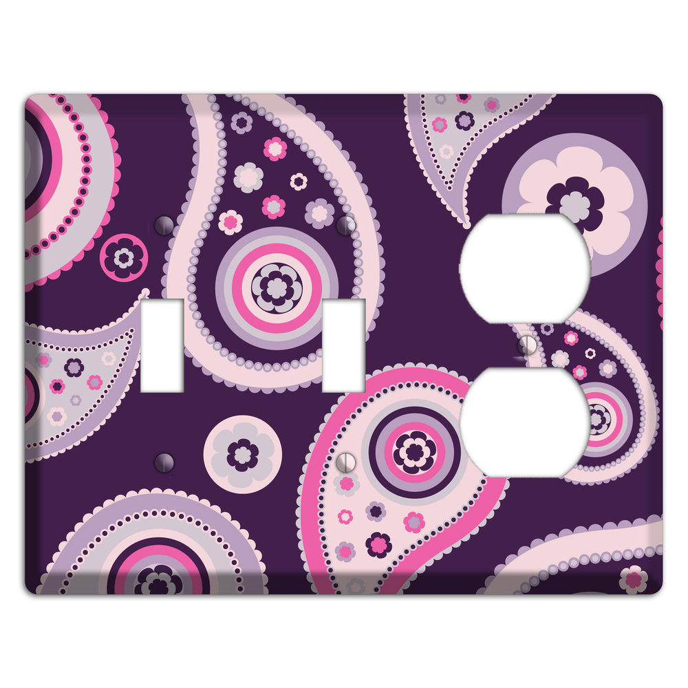 Purple Paisley 2 Toggle / Duplex Wallplate