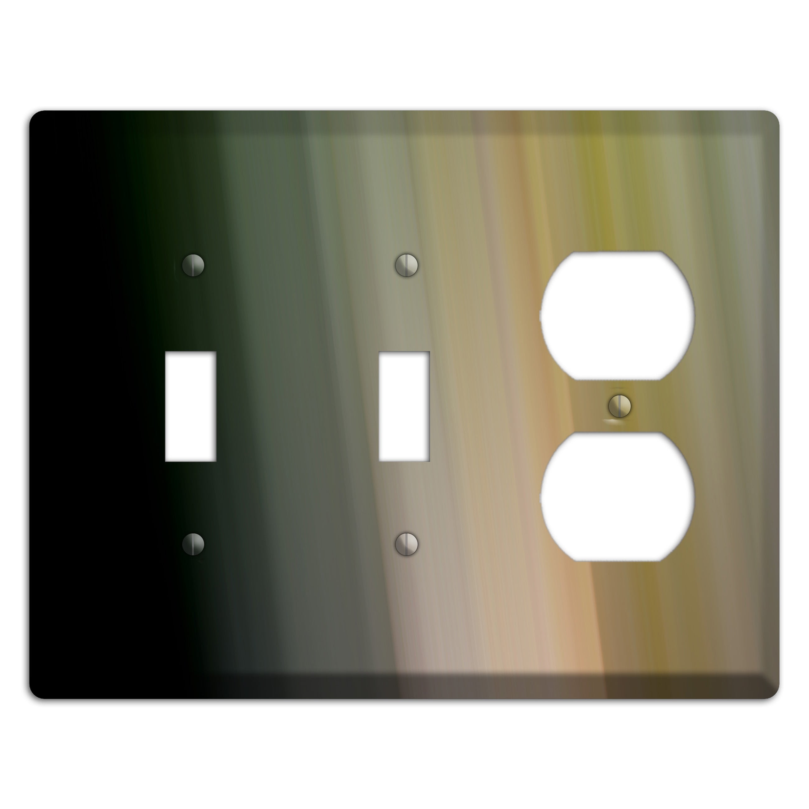 Black and Olive Ray of Light 2 Toggle / Duplex Wallplate