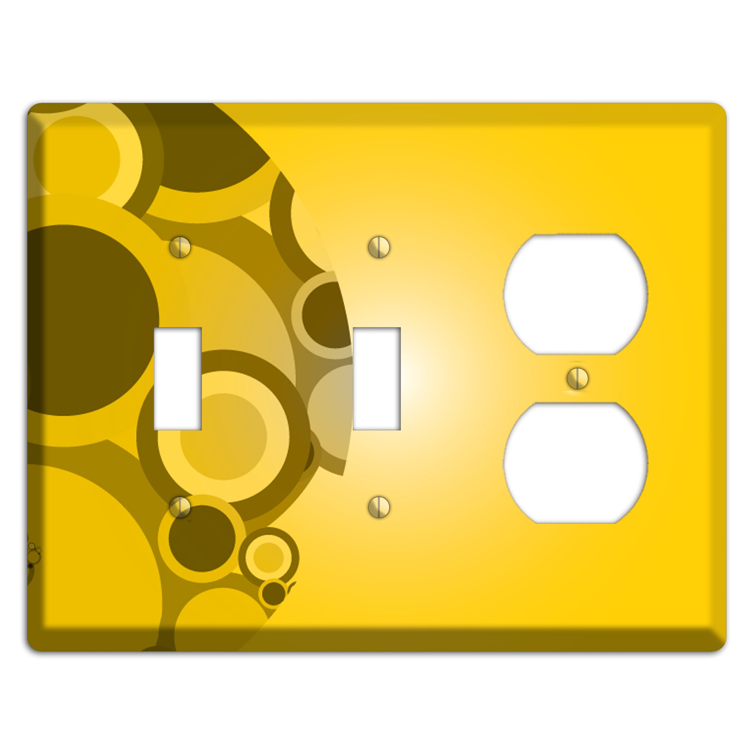 Mustard Yellow Circles 2 Toggle / Duplex Wallplate