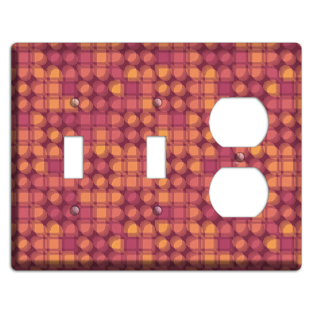 Coral Grunge Circles 2 Toggle / Duplex Wallplate