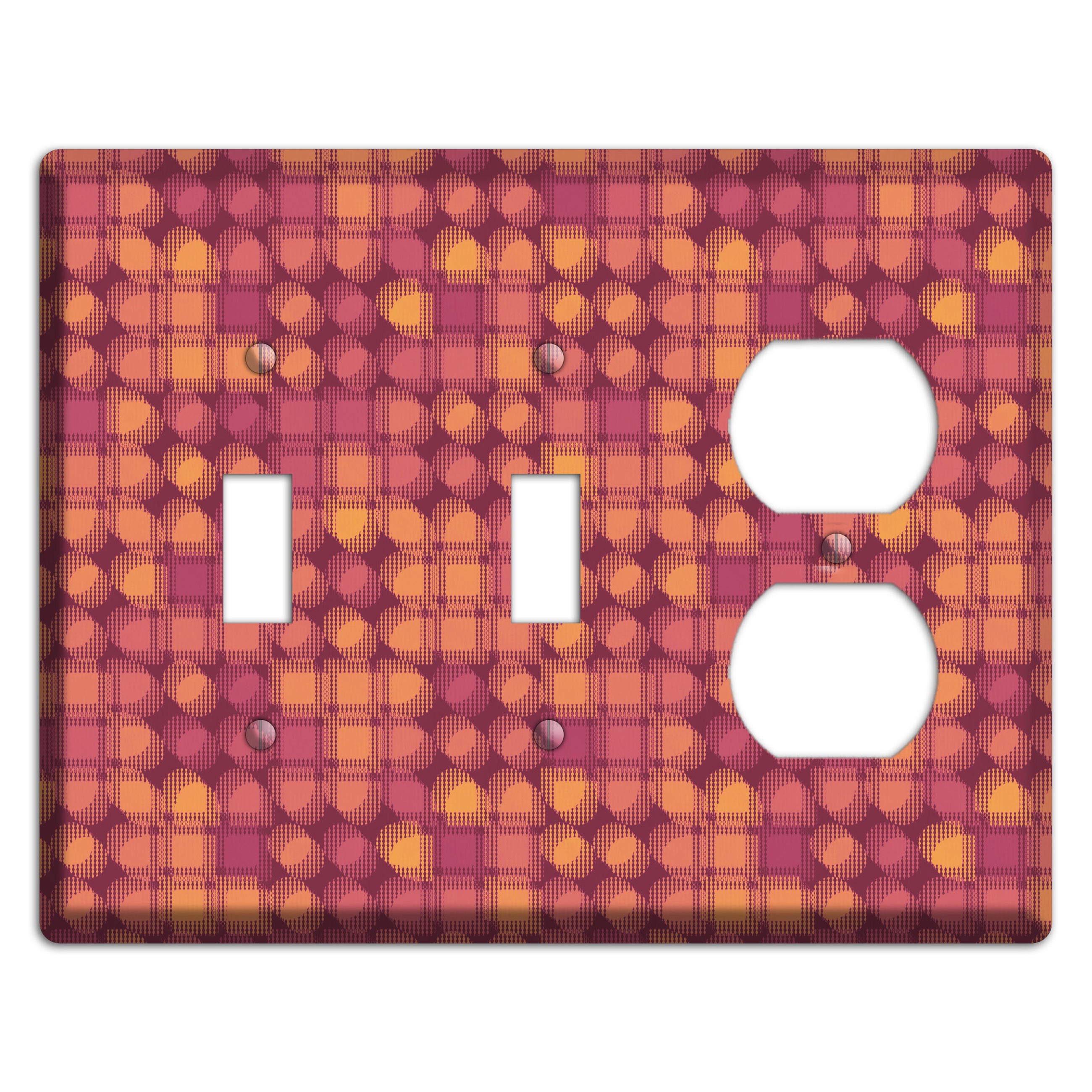 Coral Grunge Circles 2 Toggle / Duplex Wallplate