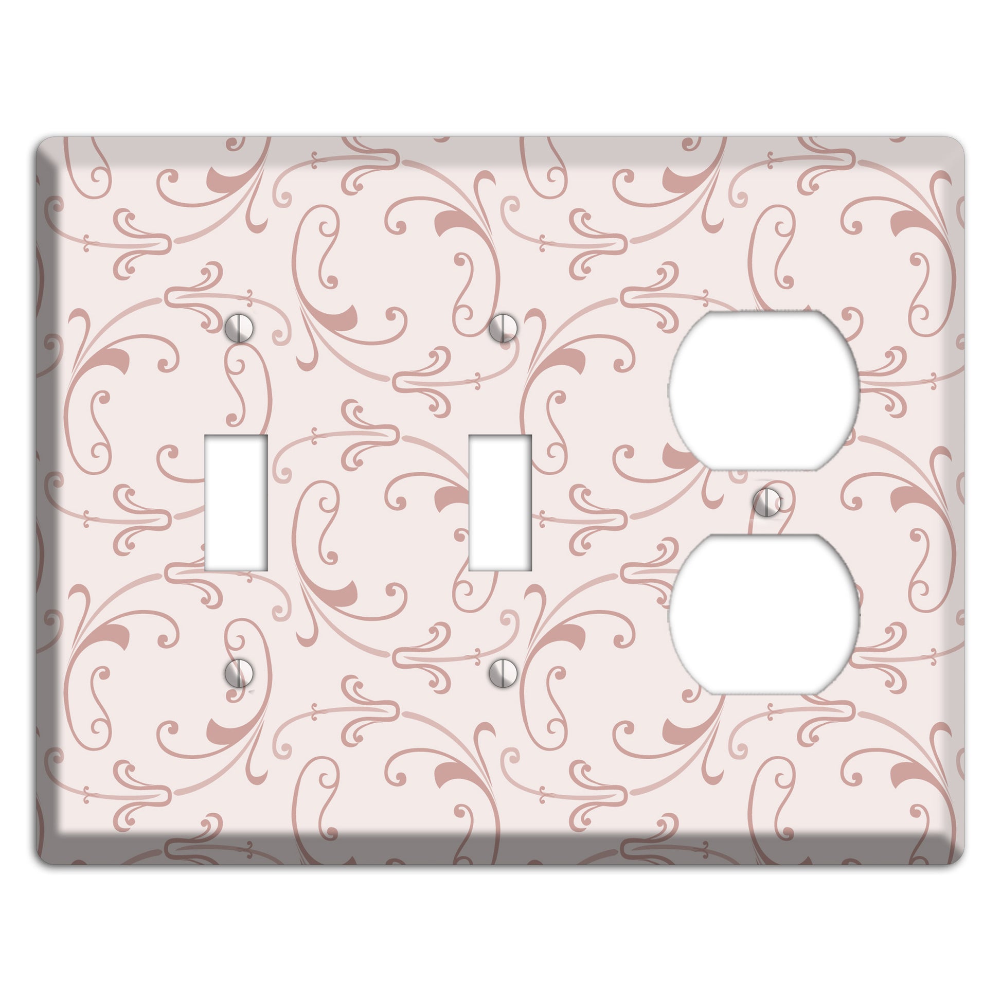 Dusty Rose Victorian Sprig 2 Toggle / Duplex Wallplate